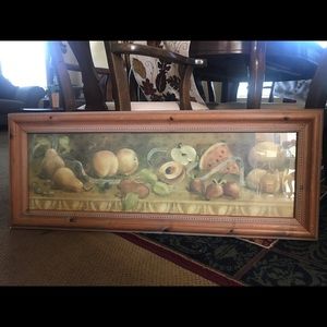 Beautiful Fruit Wall Art with wooden frame